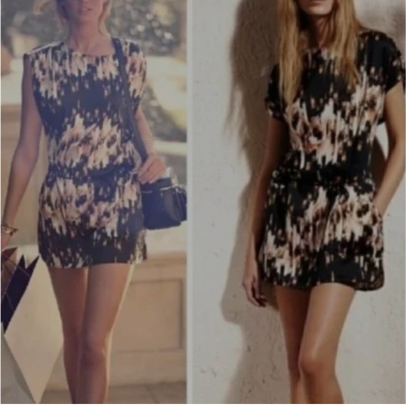 Derek Lam Women’s Drawstring Tunic short Sleeve Multicolor Size Large  E… - Picture 2 of 8